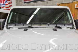 Jeep Gladiator LED Light Bar - Hood - Diode Dynamics - SS50 Stage Series - White - `18-`21